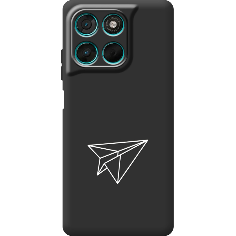 Чорний чохол BoxFace Moto G77 Paper Plane