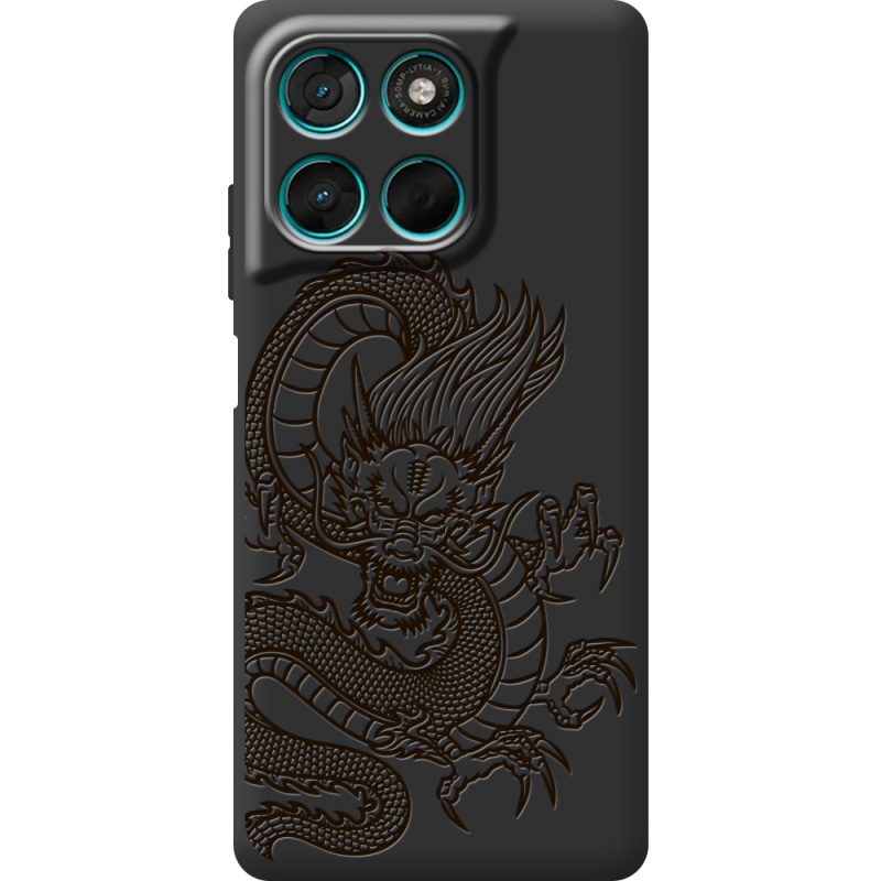 Чорний чохол BoxFace Moto G77 Chinese Dragon