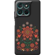Чорний чохол BoxFace Moto G77 Ukrainian Ornament