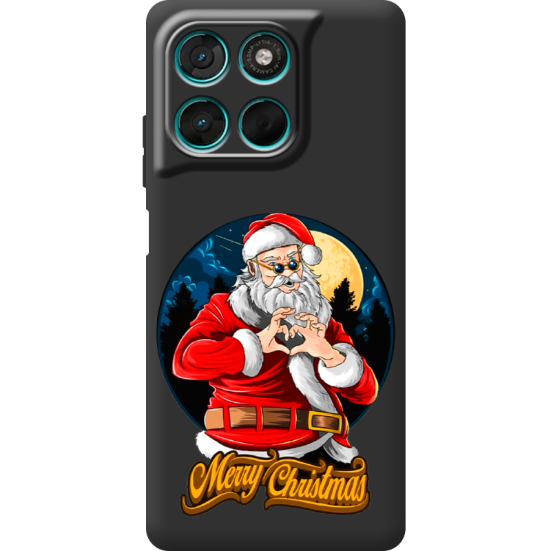Чорний чохол BoxFace Moto G77 Cool Santa