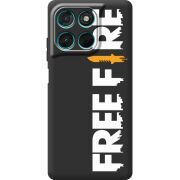 Чорний чохол BoxFace Moto G77 Free Fire White Logo