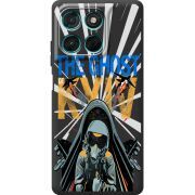 Чорний чохол BoxFace Moto G77 Привид Києва в дії