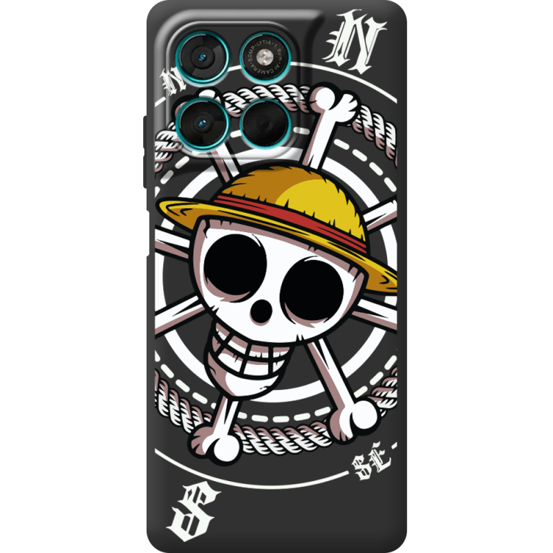 Чорний чохол BoxFace Moto G77 One Piece Компас