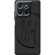 Чорний чохол BoxFace Moto G77 Horse