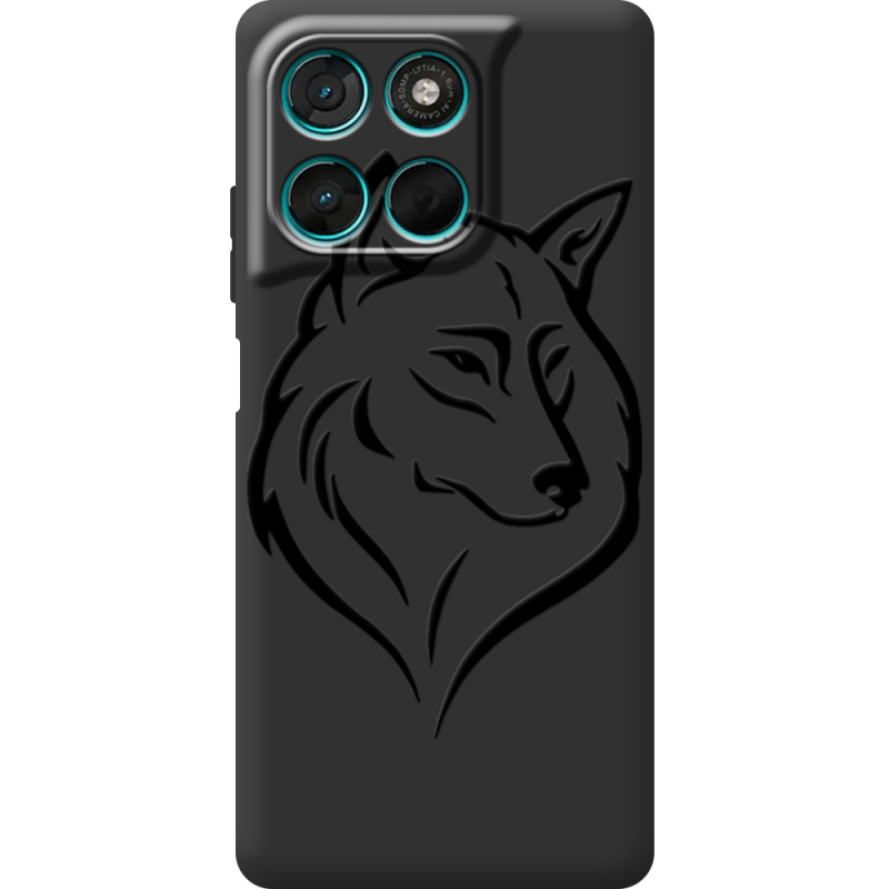 Чорний чохол BoxFace Moto G77 Wolf