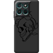 Чорний чохол BoxFace Moto G77 Skull and Roses
