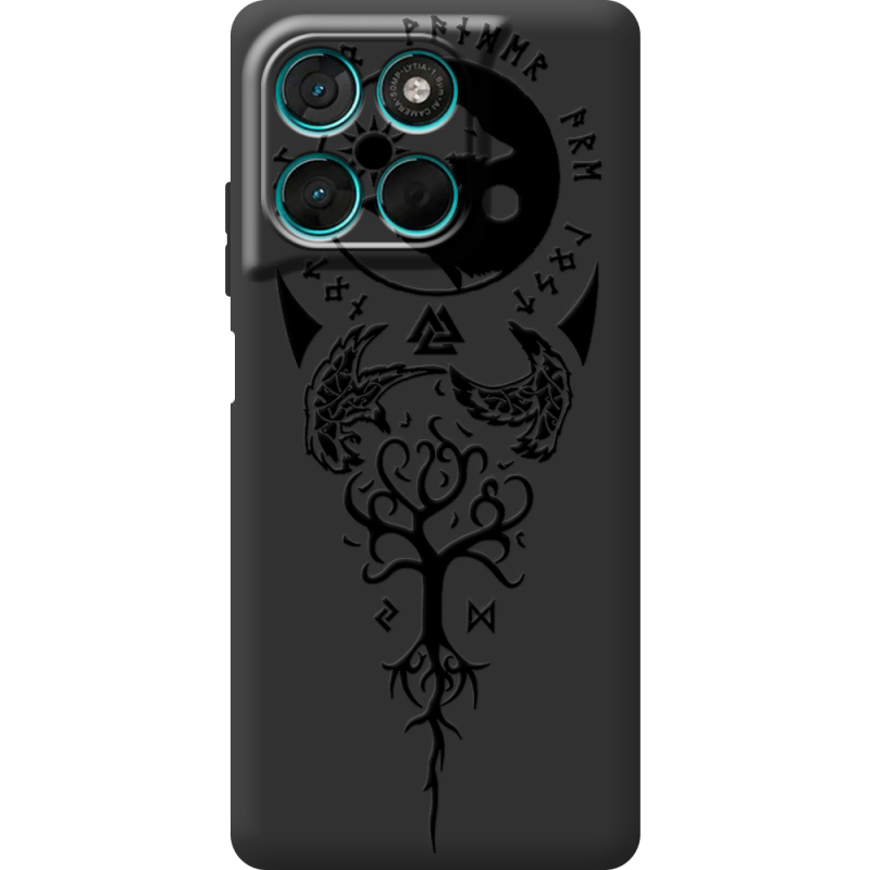 Чорний чохол BoxFace Moto G77 Hugin and Munin