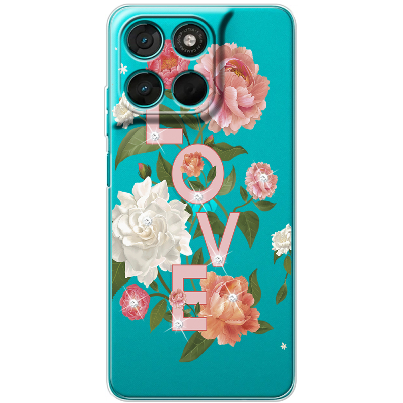 Чохол зі стразами Moto G77 Love