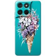 Чохол зі стразами Moto G77 Ice Cream Flowers