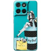 Прозорий чохол BoxFace Moto G77 City Girl