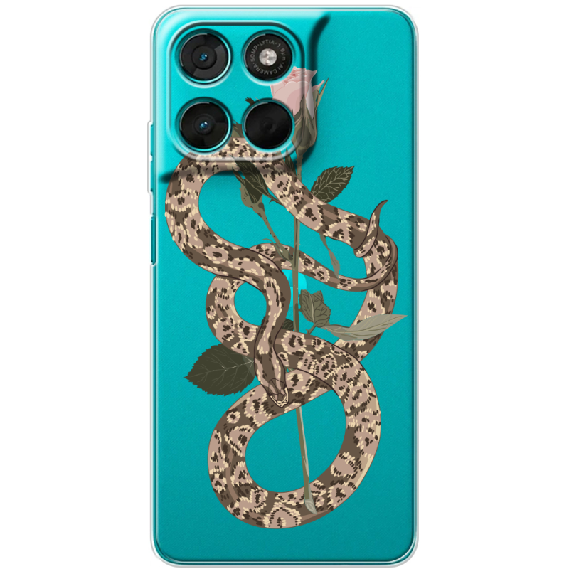 Прозорий чохол BoxFace Moto G77 Glamor Snake