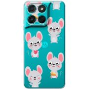 Прозорий чохол BoxFace Moto G77 с 3D-глазками Mouse