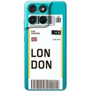 Прозорий чохол BoxFace Moto G77 Ticket London