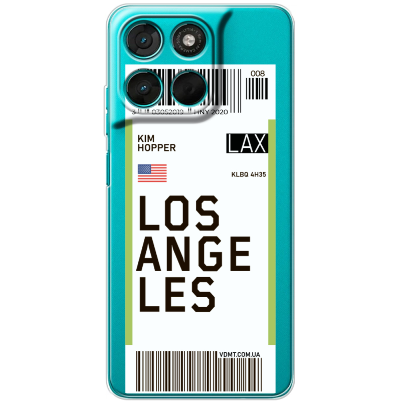 Прозорий чохол BoxFace Moto G77 Ticket Los Angeles