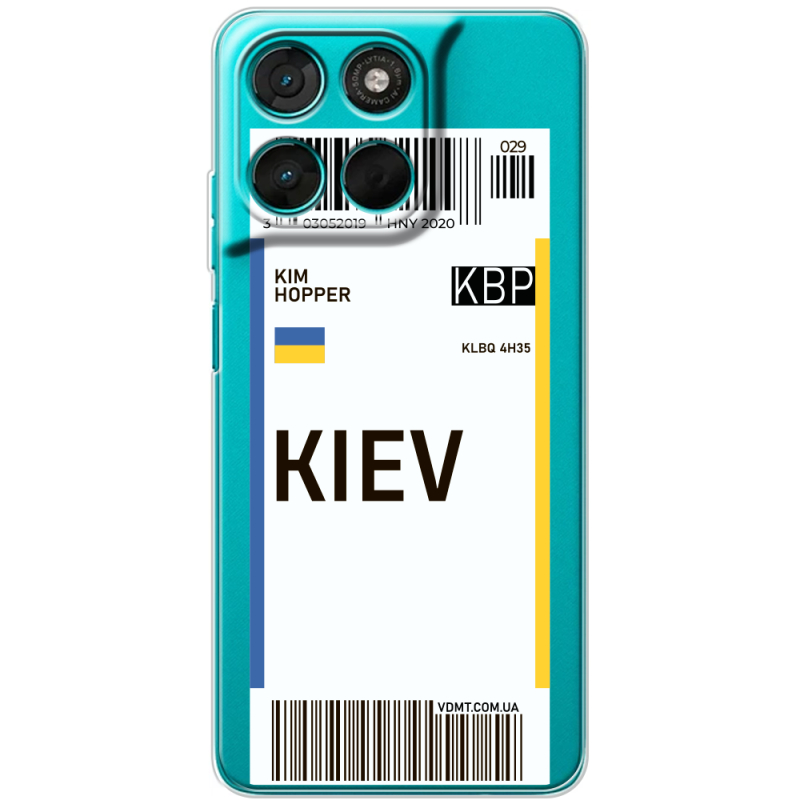 Прозорий чохол BoxFace Moto G77 Ticket Kiev