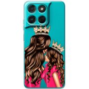 Прозорий чохол BoxFace Moto G77 Queen and Princess