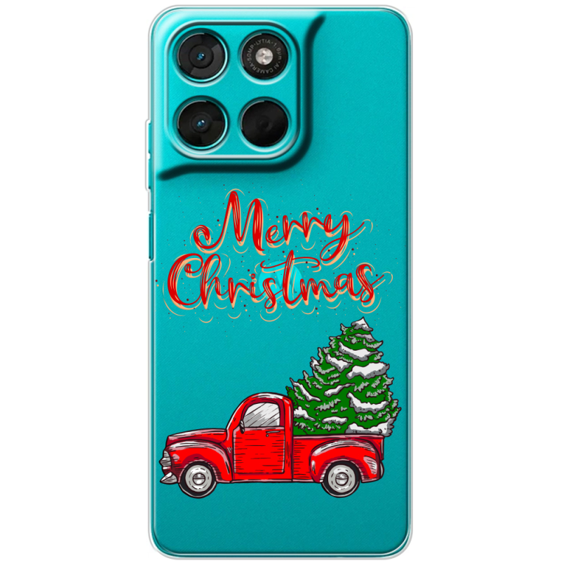 Прозорий чохол BoxFace Moto G77 Holiday Car