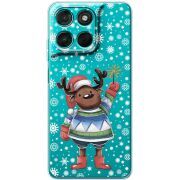 Прозорий чохол BoxFace Moto G77 Christmas Deer with Snow