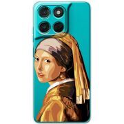 Прозорий чохол BoxFace Moto G77 Девушка с жемчужной серёжкой