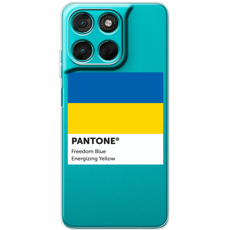 Прозорий чохол BoxFace Moto G77 Pantone вільний синій