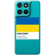 Прозорий чохол BoxFace Moto G77 Pantone вільний синій