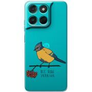 Прозорий чохол BoxFace Moto G77 Синиця і калина