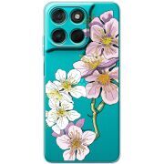 Прозорий чохол BoxFace Moto G77 Cherry Blossom
