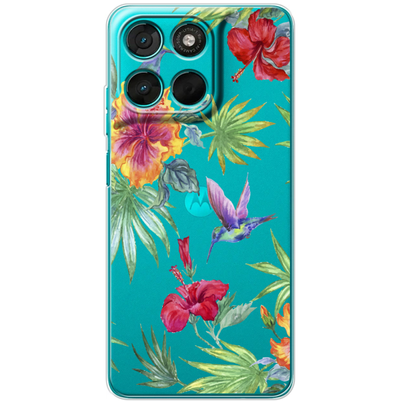 Прозорий чохол BoxFace Moto G77 Tropical