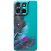 Прозорий чохол BoxFace Moto G77 Feathers