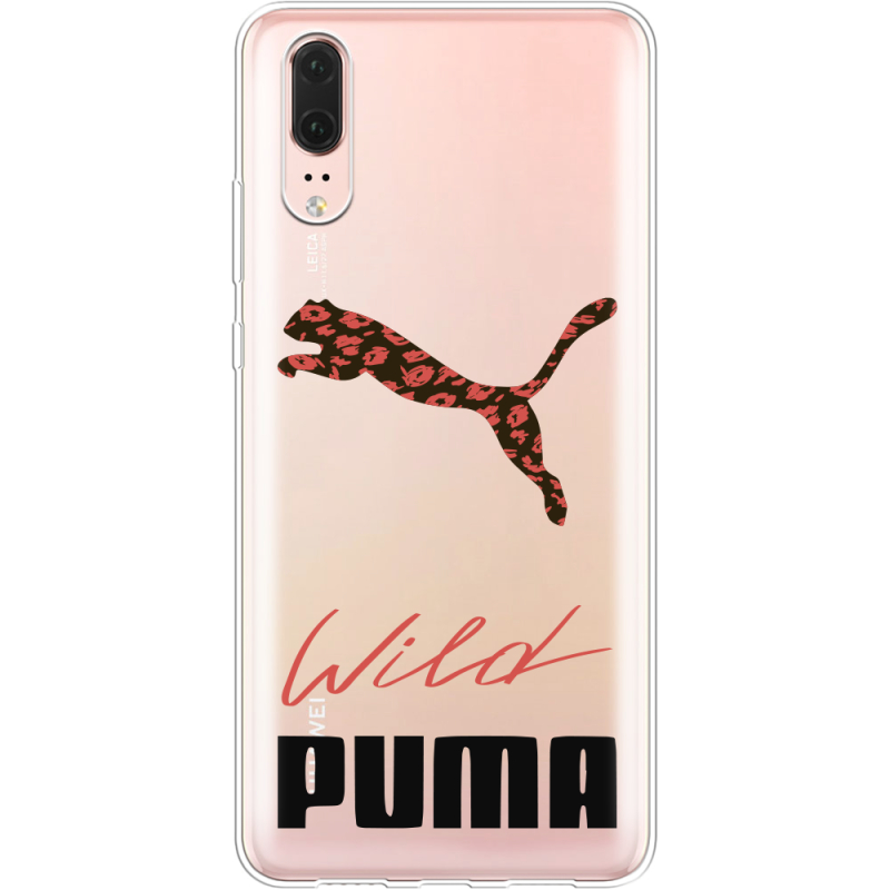 Прозрачный чехол Uprint Huawei P20 Wild Cat