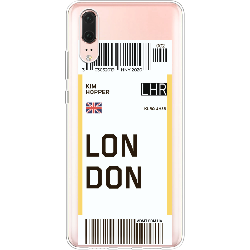 Прозрачный чехол Uprint Huawei P20 Ticket London