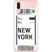 Прозрачный чехол Uprint Huawei P20 Ticket New York