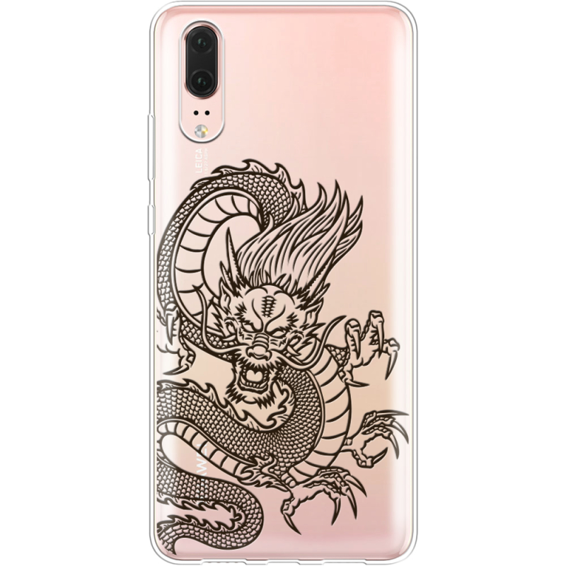 Прозрачный чехол Uprint Huawei P20 Chinese Dragon