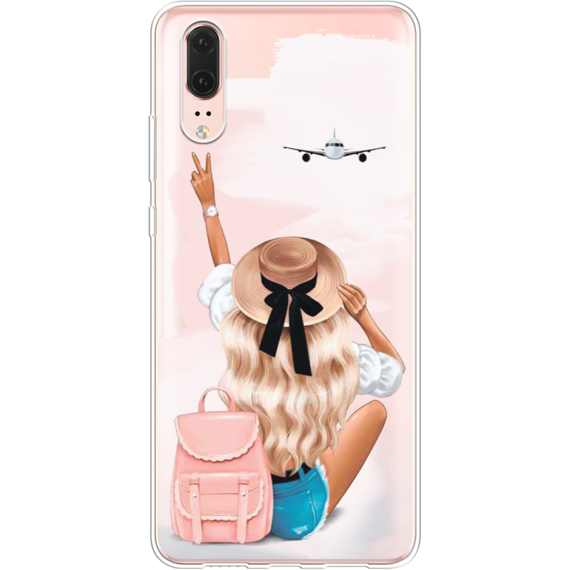 Прозрачный чехол Uprint Huawei P20 Travel Girl