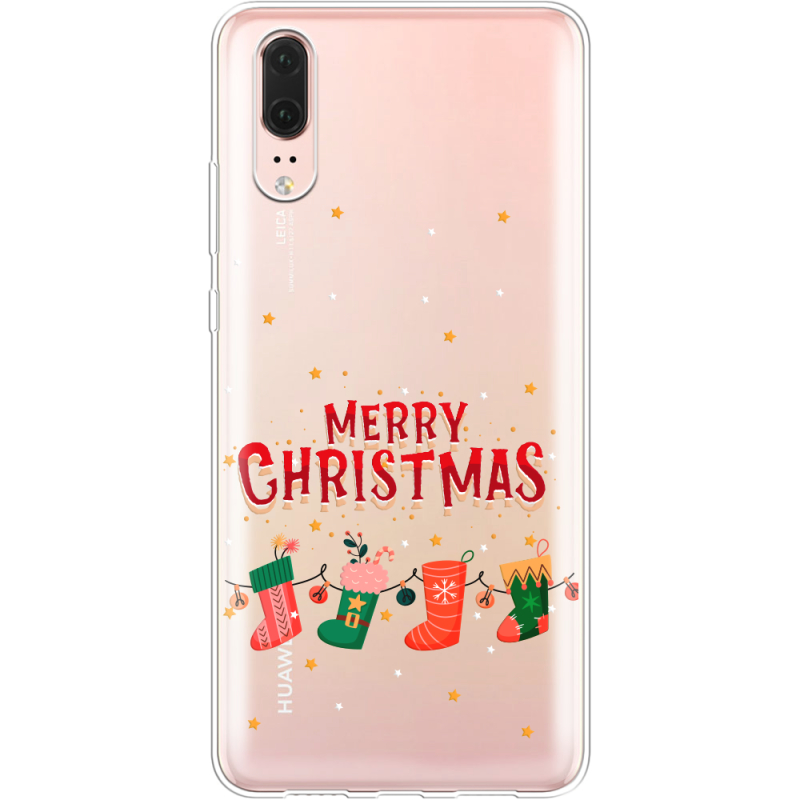 Прозрачный чехол Uprint Huawei P20 Merry Christmas
