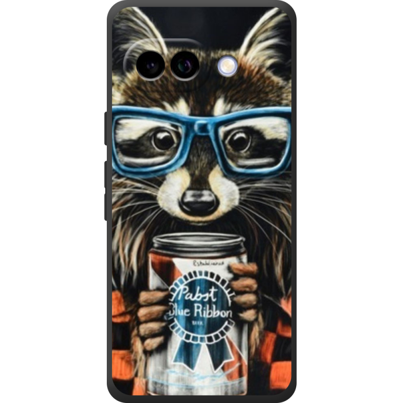 Чохол BoxFace Google Pixel 10A Енот с банкой