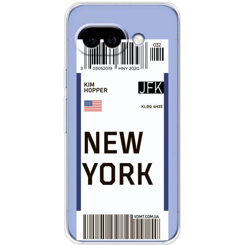 Прозорий чохол BoxFace Google Pixel 10A Ticket New York