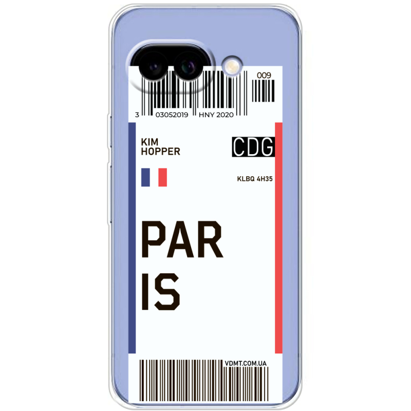 Прозорий чохол BoxFace Google Pixel 10A Ticket Paris