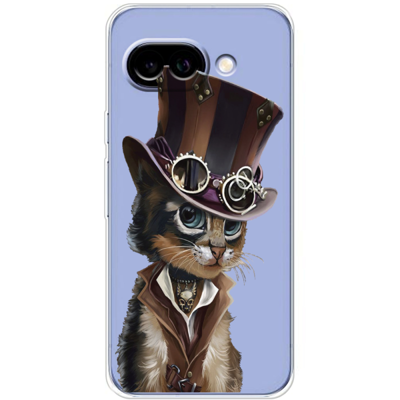 Прозорий чохол BoxFace Google Pixel 10A Steampunk Cat