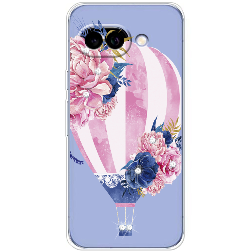 Чохол зі стразами Google Pixel 10A Pink Air Baloon