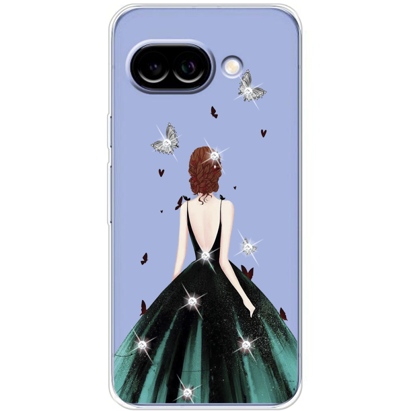 Чохол зі стразами Google Pixel 10A Girl in the green dress