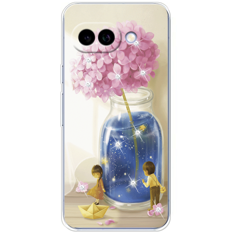 Чохол зі стразами Google Pixel 10A Little Boy and Girl