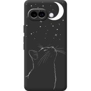 Чорний чохол BoxFace Google Pixel 10A Місячний кіт