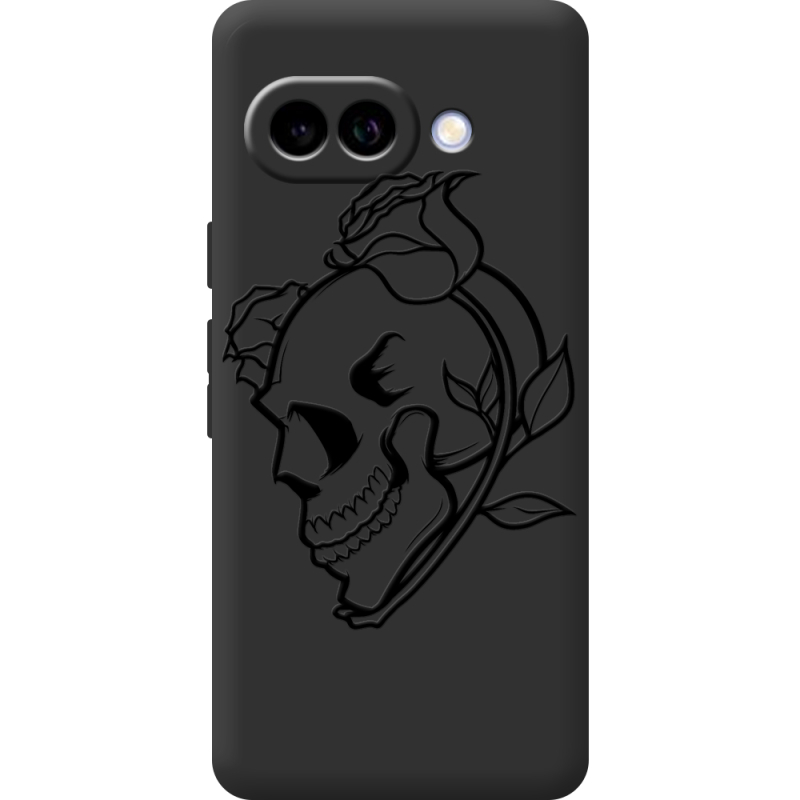 Чорний чохол BoxFace Google Pixel 10A Skull and Roses