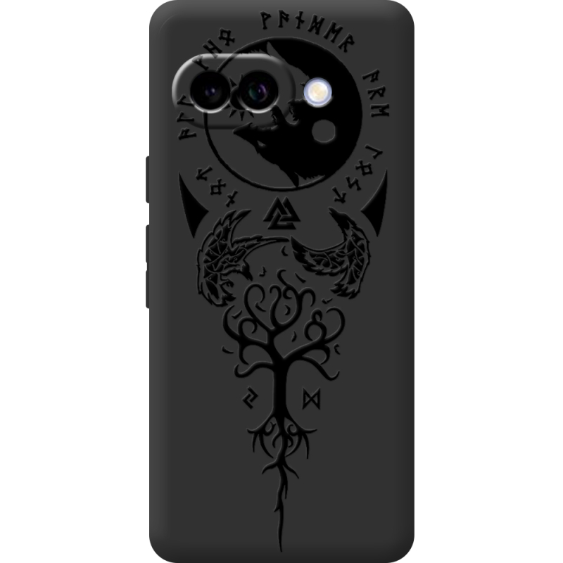 Чорний чохол BoxFace Google Pixel 10A Hugin and Munin