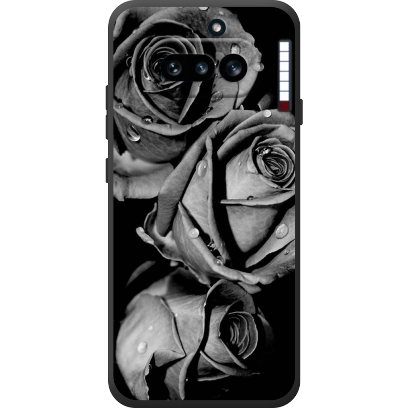 Чохол BoxFace Nothing Phone (4a) Black and White Roses