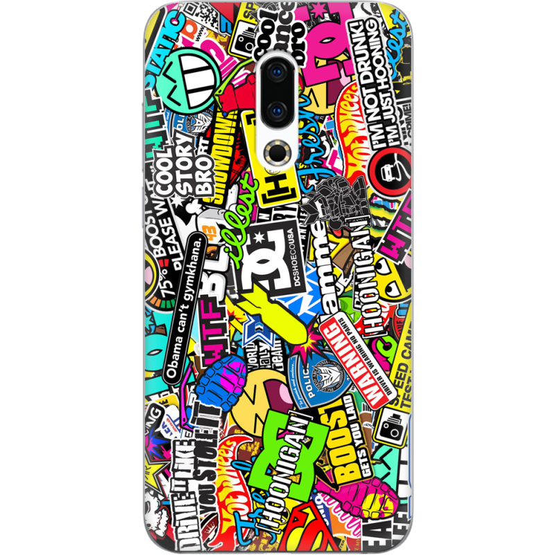 Чехол Uprint Meizu 16 Plus Multicolored Inscriptions