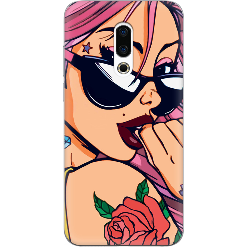 Чехол Uprint Meizu 16 Plus Pink Girl