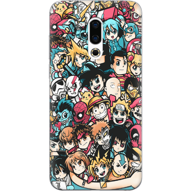 Чехол Uprint Meizu 16 Plus Anime Stickers