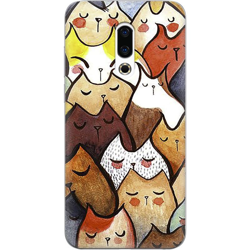 Чехол Uprint Meizu 16 Plus Sleepy Cats